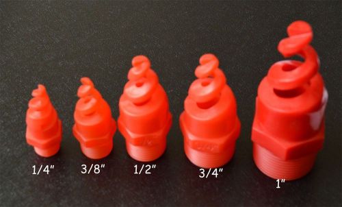 New 5pcs 1/2&#034; BSPT Plastic PP Cone  Spiral  Spray Nozzle