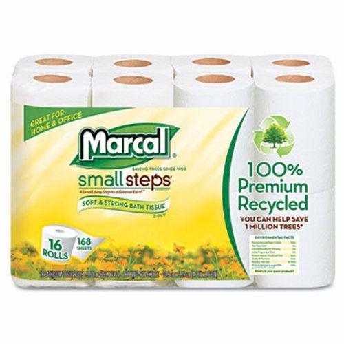 Marcal Small Steps 100% Premium Recycled 2-Ply Toilet Paper, 96 Rolls (MRC16466)