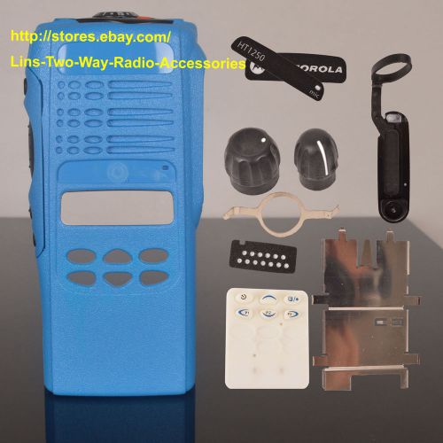 Blue Refurbish Repair Kit Case Housing Cover For Motorola HT1250 Walkie Talkie