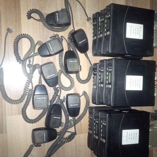 Lot of 9 Motorola Motorola GTX 2-Way Radio #M11URD6CB1AN,  W/Mics (lease back).