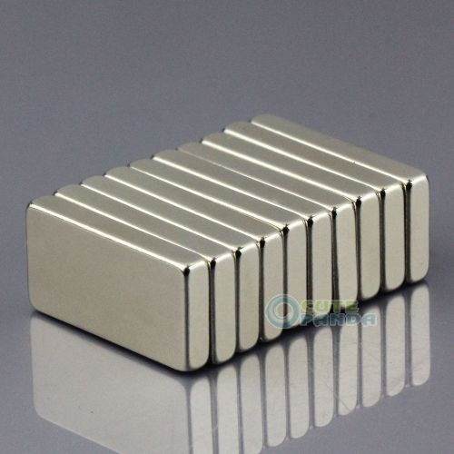 10pcs Small Block Cuboid  Rare Earth Neodymium N50 Grade Magnets 20 x 10 x 3mm