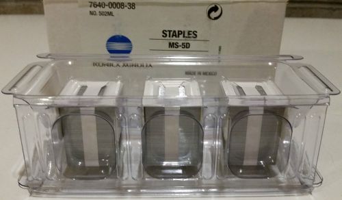 New konica minolta staples ms-5d 7640-0008-38 3 cartridges nib for sale