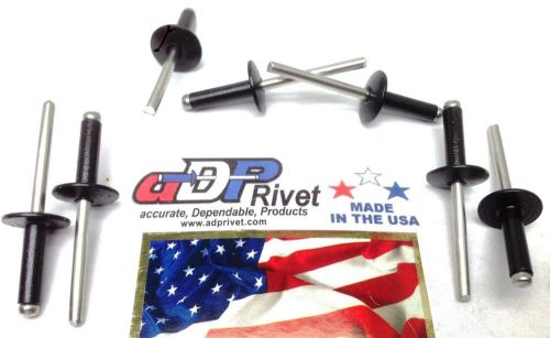 Black aluminum rivets, aba68mba, grips up to 1/2&#034; for sale
