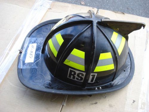 Cairns 1010 Helmet Black + Liner Firefighter Turnout Bunker Fire Gear ...H-251
