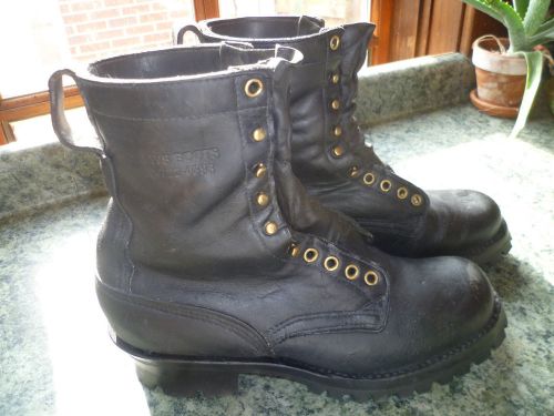 Drews Boots (Linecutters) Men&#039;s Size 9D Reconditioned and Resoled w New Laces