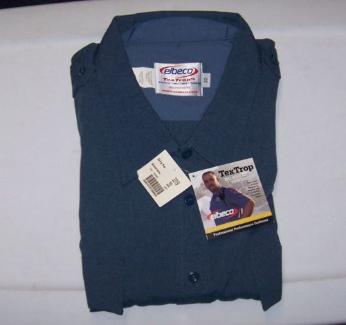 Elbeco tex trop mens short sleeve uniform shirt blue size 20 * free shipping * for sale