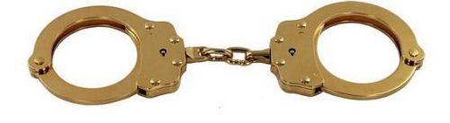 Peerless 24 kart gold, model 700c  chain link handcuff for sale