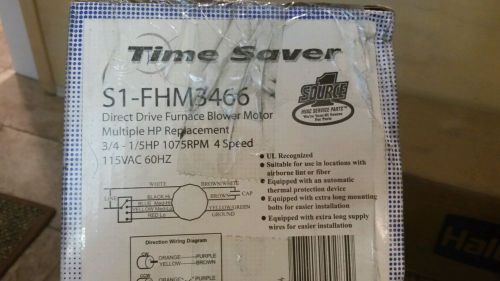 Time saver s1-fhm3466 direct drive blower motor for sale