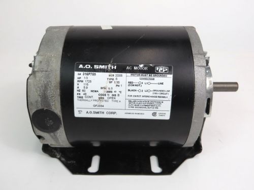 Ao smith ac blower motor 1/3 hp 2d05 type s 115v gf2034 for sale