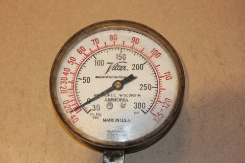 Gauge 30in hg to 300 psi with the stedy mount off a vilter ammonia compressor for sale
