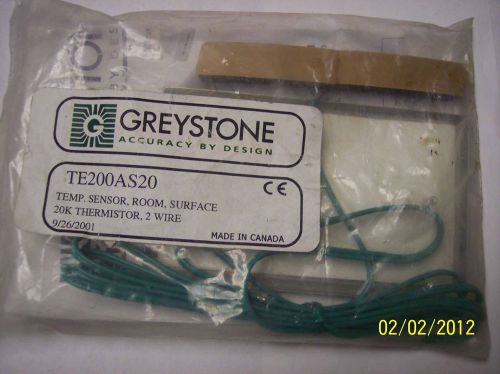 NEW Greystone TE200AS20 Temp Sensor Room Surface 20K Thermistor 2 wire B# 20