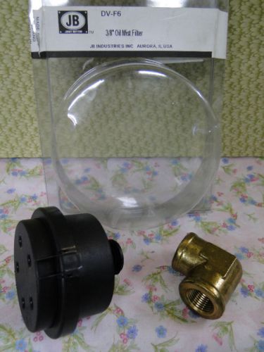 Vacuum pump, filter, oil mist, 3/8&#034; jb part# dv-f6 for sale