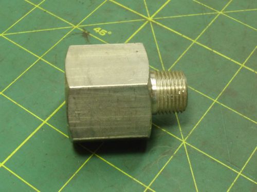 Hydraulic fitting c3209x6x12 3/8 npt x 3/4 npt stainless steel  #51464 for sale