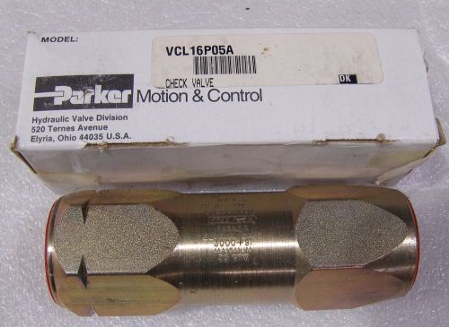 Parker VCL16P05A hydraulic check valve 3000psi , 35gpm unused