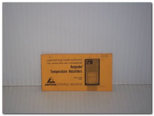 Amprobe lt8100 ft8100 temperature recorder leather flush-mount operator&#039;s manual for sale