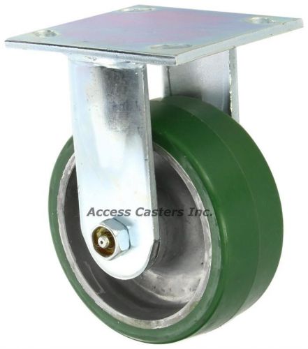 16PD06201R 6&#034; x 2&#034; Albion Rigid Plate Caster, Poly Wheel, 1230 lbs Capacity