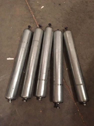 5 Factory Assembly Line Gravity Conveyor Rollers 1.5&#034; Dia. X 9&#034; Long - SAVE!