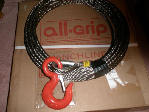 All-grip winchline cable wlo6075f towing rollback tow truck 75&#034;x3/8&#034; for sale