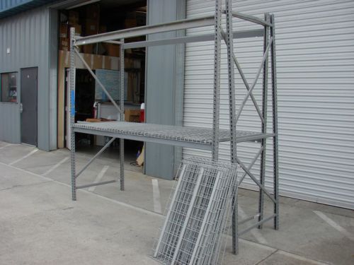 Lyon storage racks 3-36x96 frames 8-96&#034; shelves w/wire