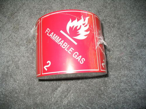 Flammable Gas 2 labels   roll of 500  DOT   stickers
