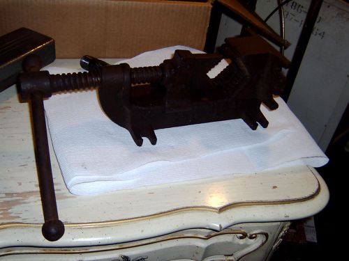 Large rare hollands pipe vise bench top vise dual mount all original vice cond for sale
