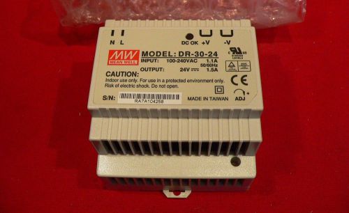Hubbell LXPWRSPLY Mean Well DR-30-24 LX POWER SUPPLY for FT Devices  .....NOS