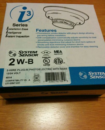 System sensor 2w-b smoke detector i3 for sale