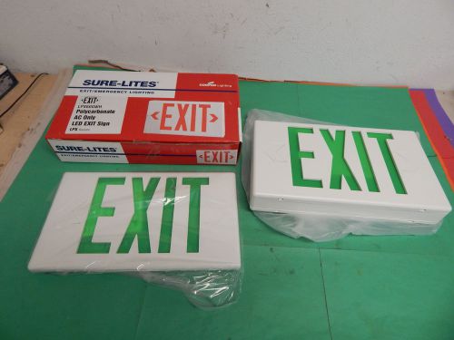 Cooper lighting sure-lites lpx60gwh polycarbonate ac only led exit sign for sale