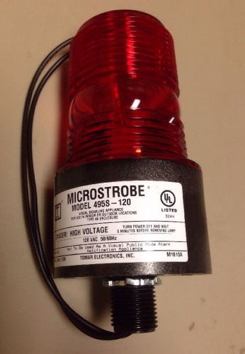 Microstrobe Warning Light Model 495S-120 P/N 495120RED.  (Q3)