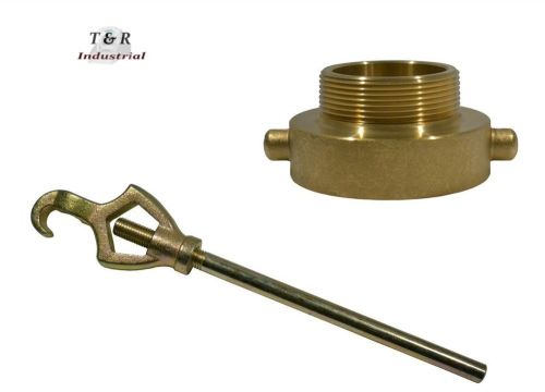 Fire hydrant adapter combo 1-1/2&#034; nst(f) x 1&#034; npt(m) w/hydrant wrench for sale