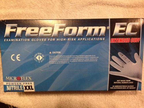 Microflex ffe-775-xxl disposable gloves,nitrile,xxl,blue,pk50 for sale