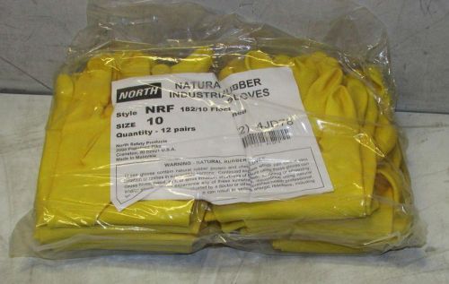 144 pair of north nrf182 size 10 18 mil latex chemical resistant gloves for sale