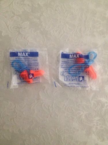 2 pair of howard leight max ear plugs - brand new and factory sealed for sale