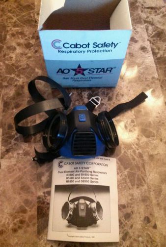 Vtg 1993 Cabot Safety respiratory protection AO 5 STAR half Dual Element resp