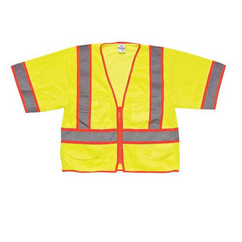 High Visibility Vest, Class 3, XL, Lime 1242-XL
