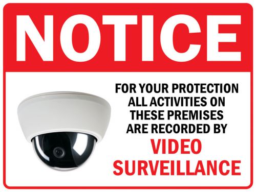 Pas324 home spherical video camera surveillance security wall aluminum sign 9x12 for sale