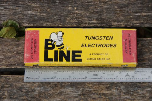 B-LINE 2% THORIATED TUNGSTEN ELECTRODES 10 PIECES IN UNOPENED BOX