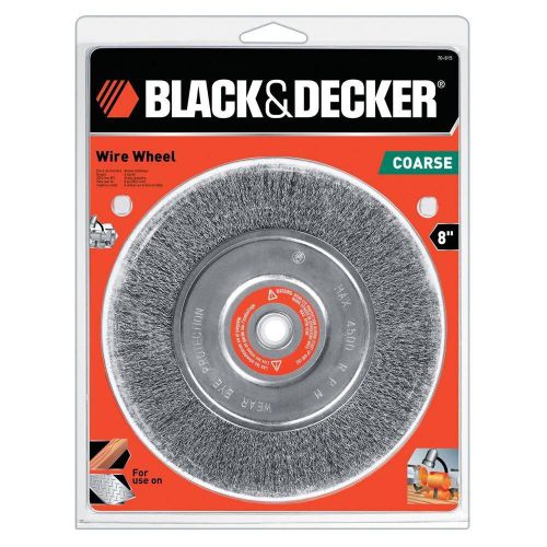 Black &amp; decker 8 in. wire wheel 5/8&#034; arbor w/1/2&#034;bushing-new for sale