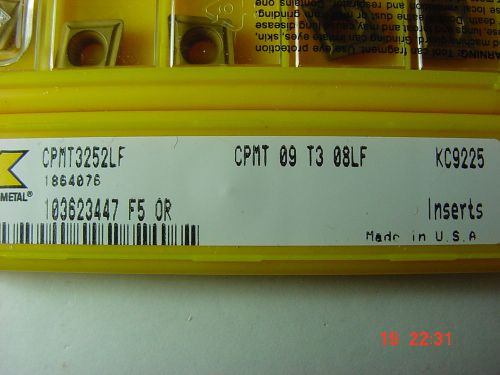 Kennametal CPMT3252LF carbide inserts grade KC9225 [7 only]