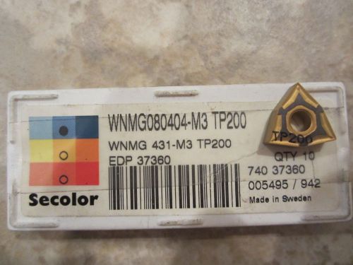 SECO WNMG080404-M3 TP200, Pack of 10 inserts, Brand New In Box