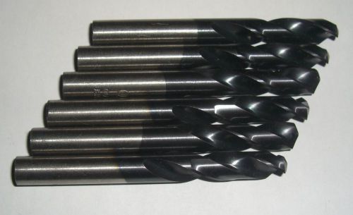 Lot of 6 hertel tialn cobalt letter f right hand drill bits 2-1/2&#034; oal  new for sale
