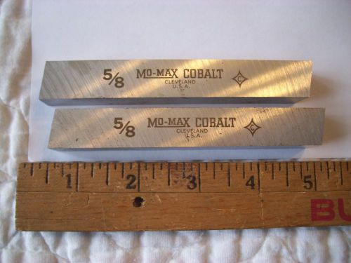 2  CLEVELAND No. 855 High Speed Steel MO-MAX USA COBALT GROUND TOOL BITS  5/8&#034;