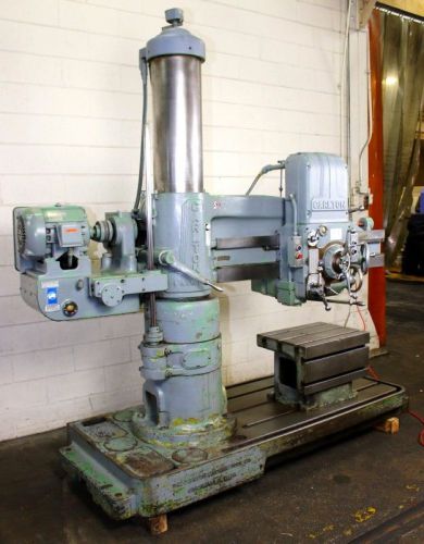 4&#039; arm 11&#034; col dia carlton 1a radial drill, power elevation , box tbl, #4mt, 5 h for sale