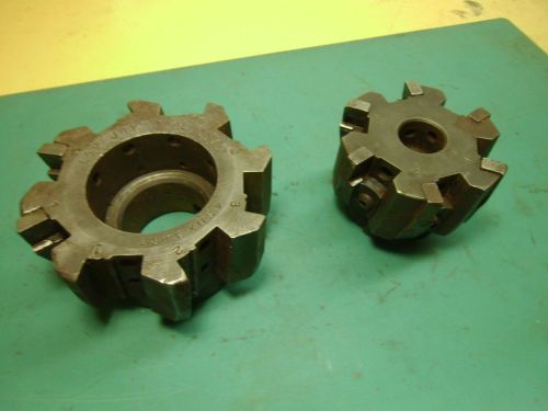 LOVEJOY MILLING MACHINE SHELL MILL CARBIDE INSERT CUTTERS LOT OF 2 #52421
