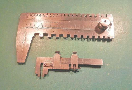 Rare small darling brown &amp; sharpe vernier caliper plus another by brown &amp; sharpe for sale