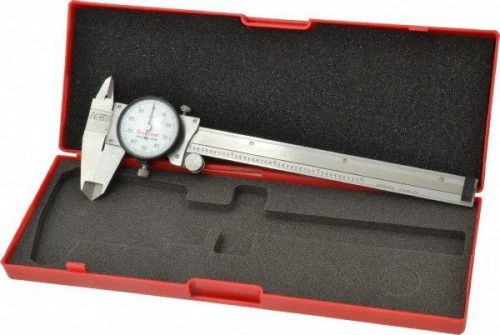 Nib  starrett 120a-6 dial caliper w/case  6 in/150mm white dial for sale