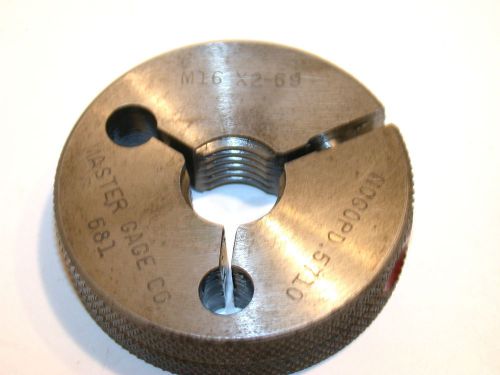 Master gage co. no go thread ring gage m16 x 2-6g -free shipping for sale
