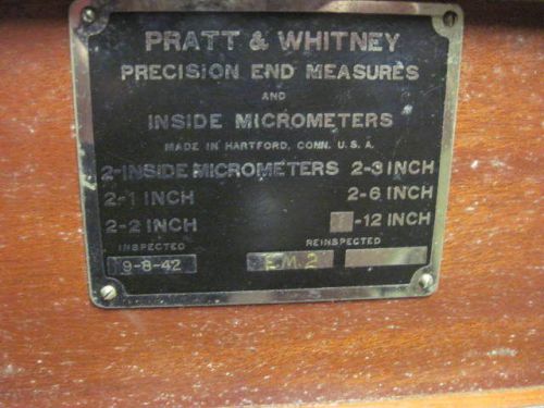 pratt &amp; whitney 1942 box with standards nice