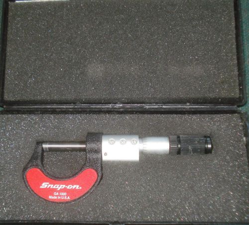 SNAP ON GA1000 DIGITAL 1 INCH MICROMETER .0001 GRADS FRICTION THIMBLE, CARBIDE