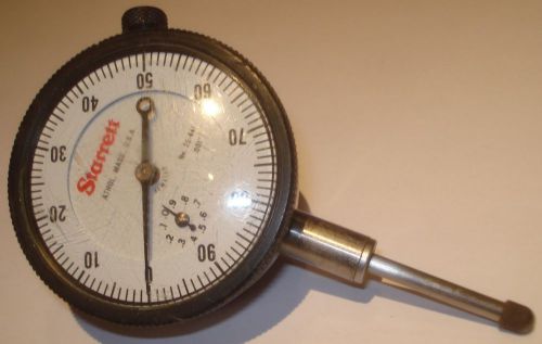 Starrett no. 25-441j dial indicator w/ 1.000&#034; range 2+1/4 in dial 0-100 reading for sale